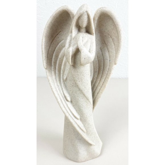 Angel w/ Folded Wings Praying Cherub Polyresin 9” Figurine Statue EUC - Picture 1 of 8